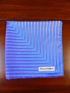 24/0303 Turnbull & asser Jermyn St. blue purple all silk pocket square