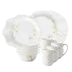 Berry & Thread Floral Sketch 16pc Place Setting - Jasmine