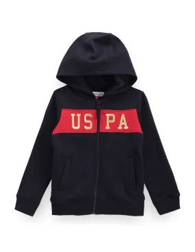 Boys Brand Appliqued Hooded Sweatshirt