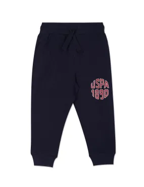 Boys Drawstring Waist Brand Print Joggers