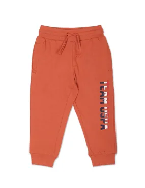 Boys Drawstring Waist Solid Joggers