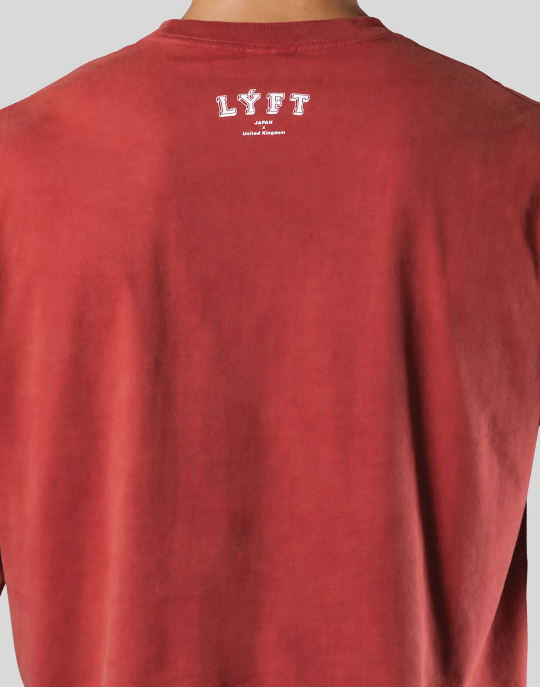 College Logo Vintage Long T-Shirt - Red