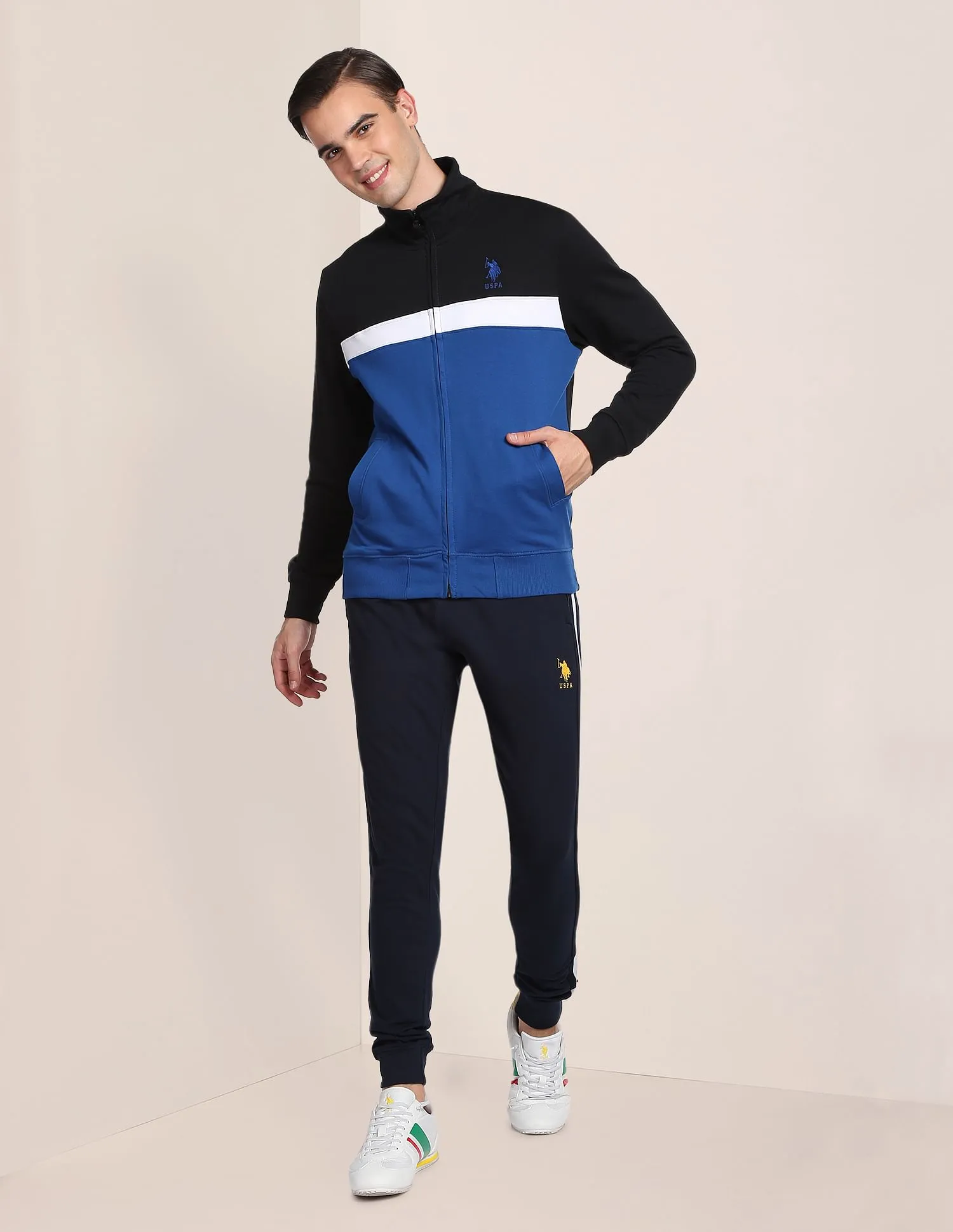 Colour Block Cotton Sweatshirt