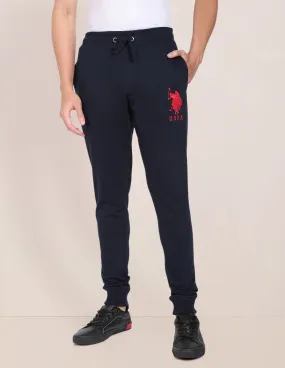 Drawstring Waist Embroidered Logo Joggers