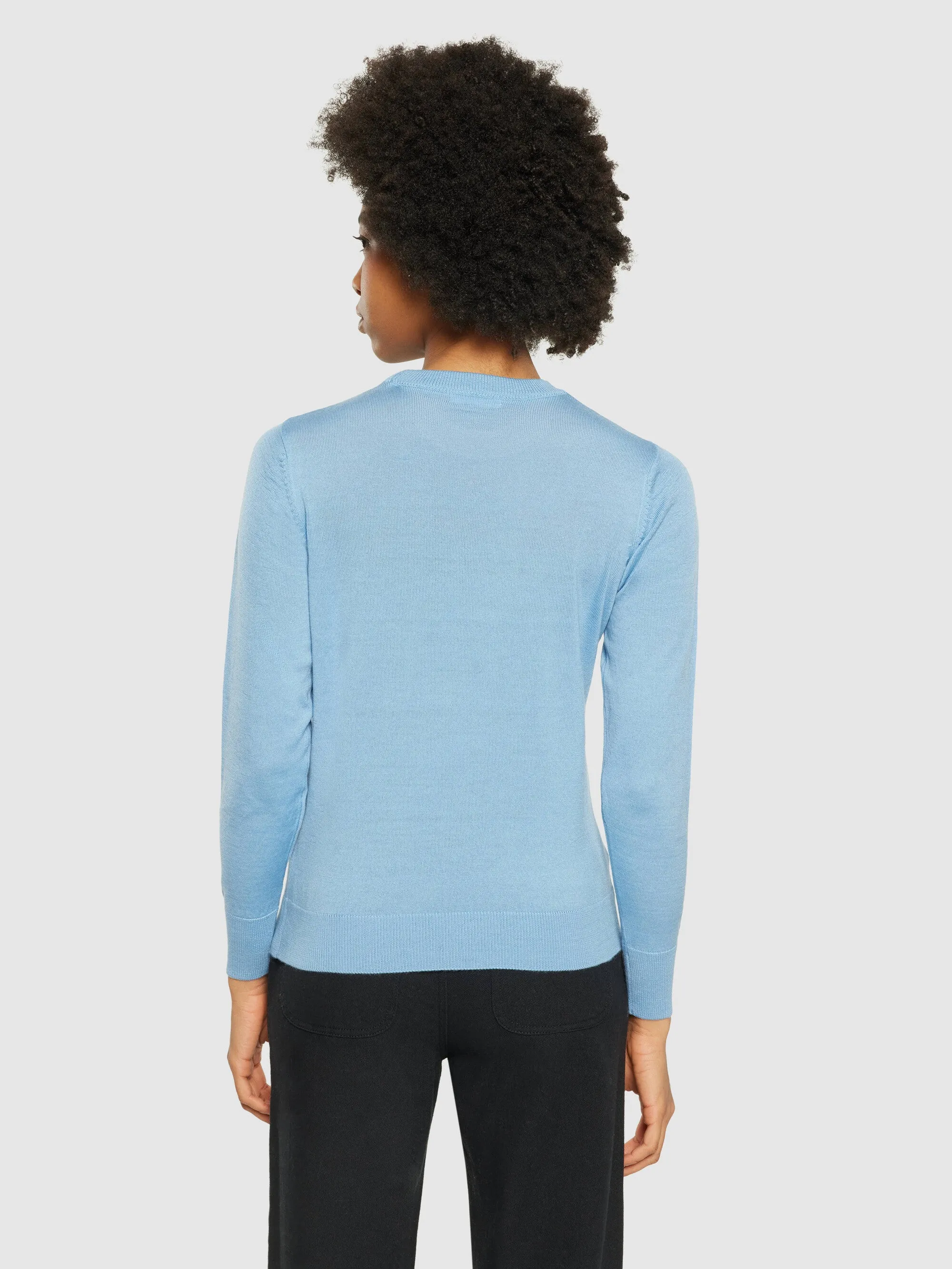 Fine merino crew neck - RWS - Glacier Lake