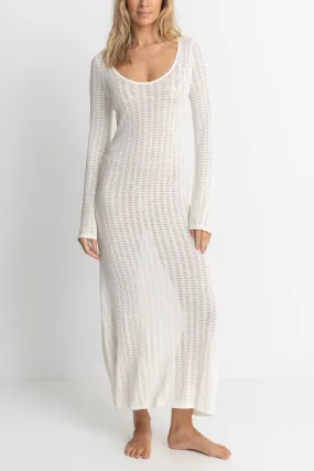 Georgia Knit Maxi Dress White