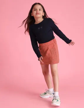 Girls Cotton Printed Skorts