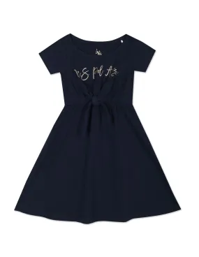 Girls Solid Cotton Dress