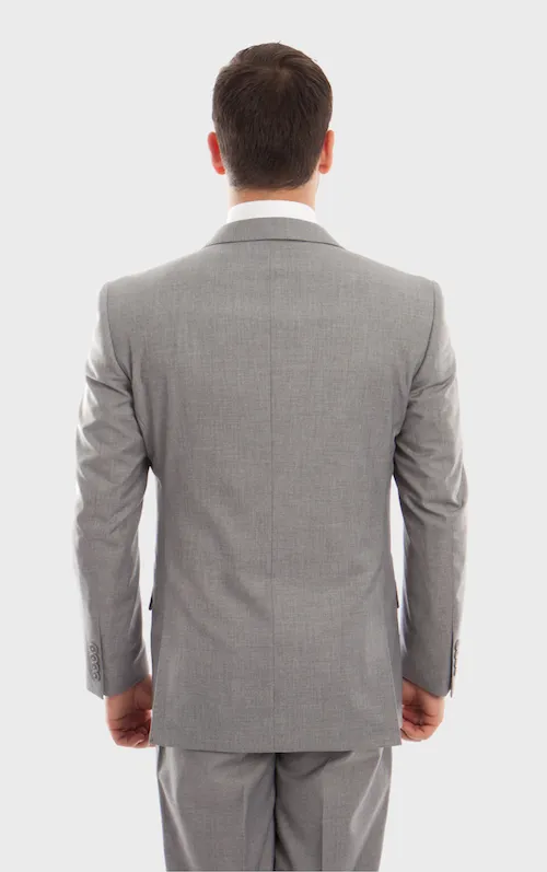 Grey Wool Modern Fit 3 Piece Suit