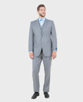 Grey Wool Modern Fit 3 Piece Suit