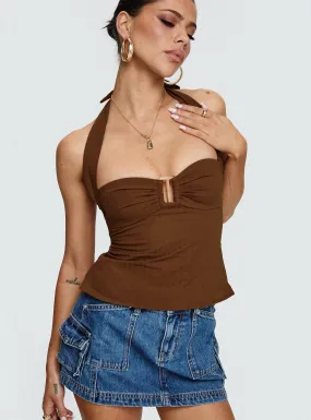 Isabetta Halter Top Chocolate