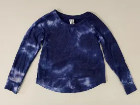 Navy Hacci Tie Dye Long Sleeve Top