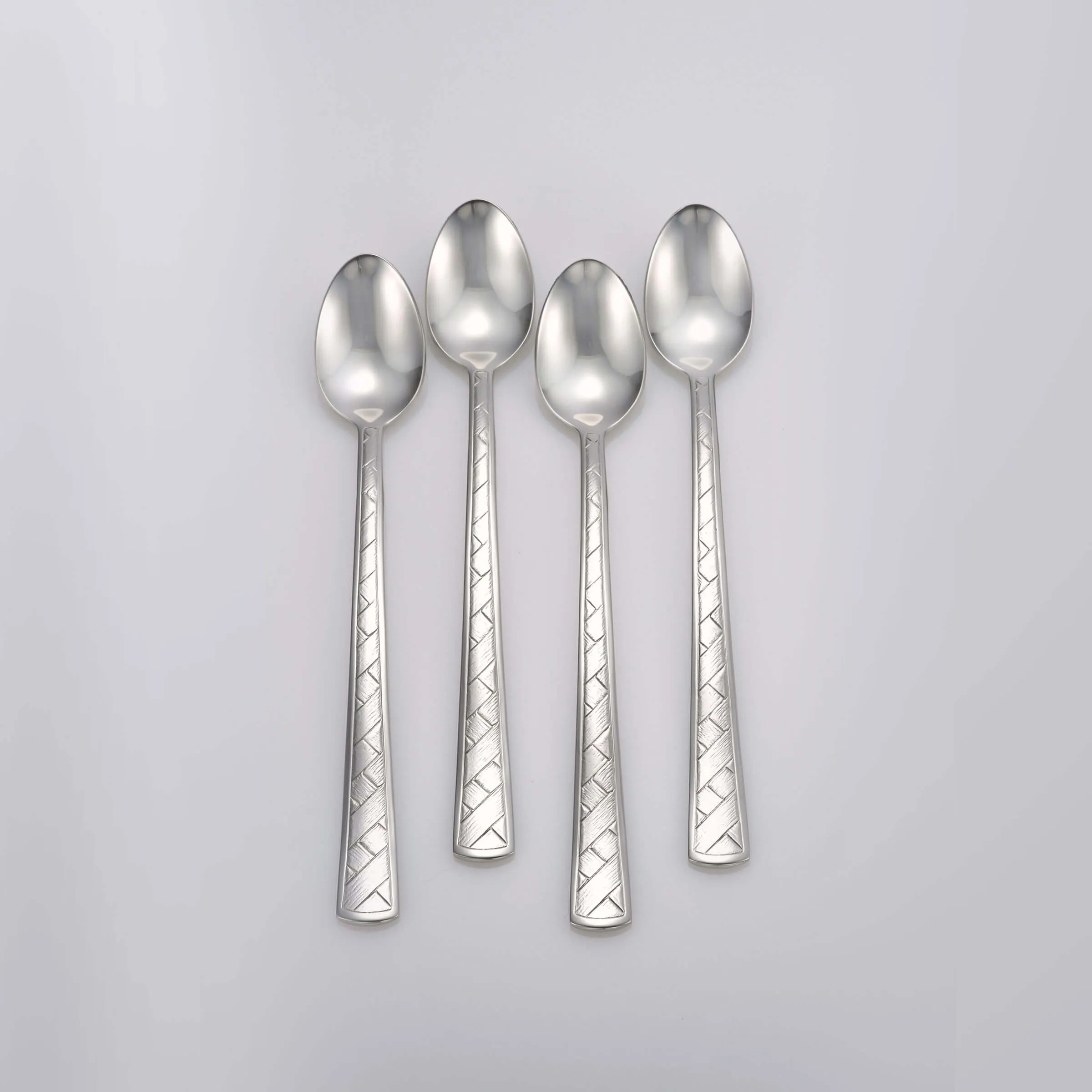 NEW! Weave Iced Tea Spoon Set Of 4 by Liberty Made in USA 2015S004G