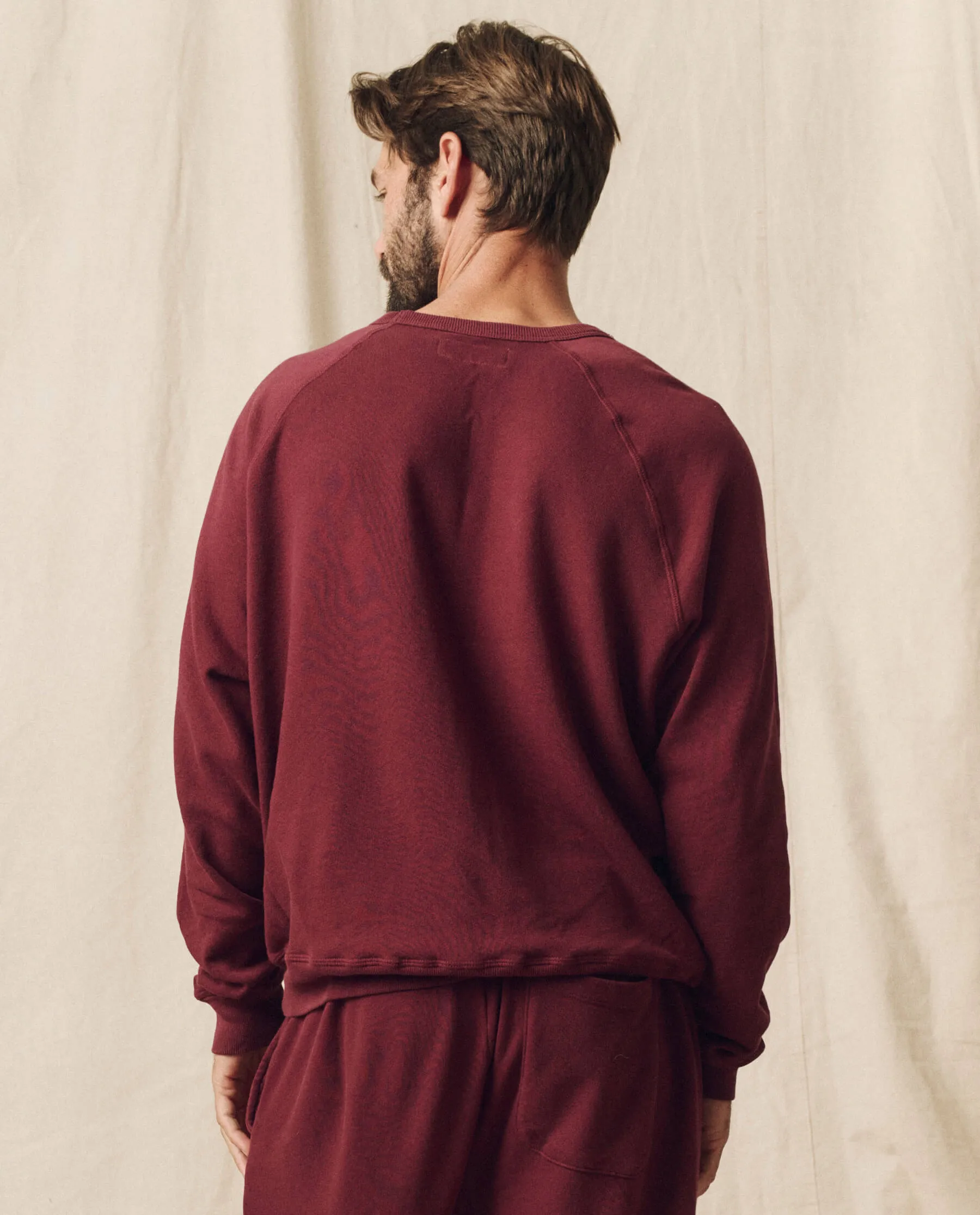 The Men's College Sweatshirt. Solid -- Mulled Wine